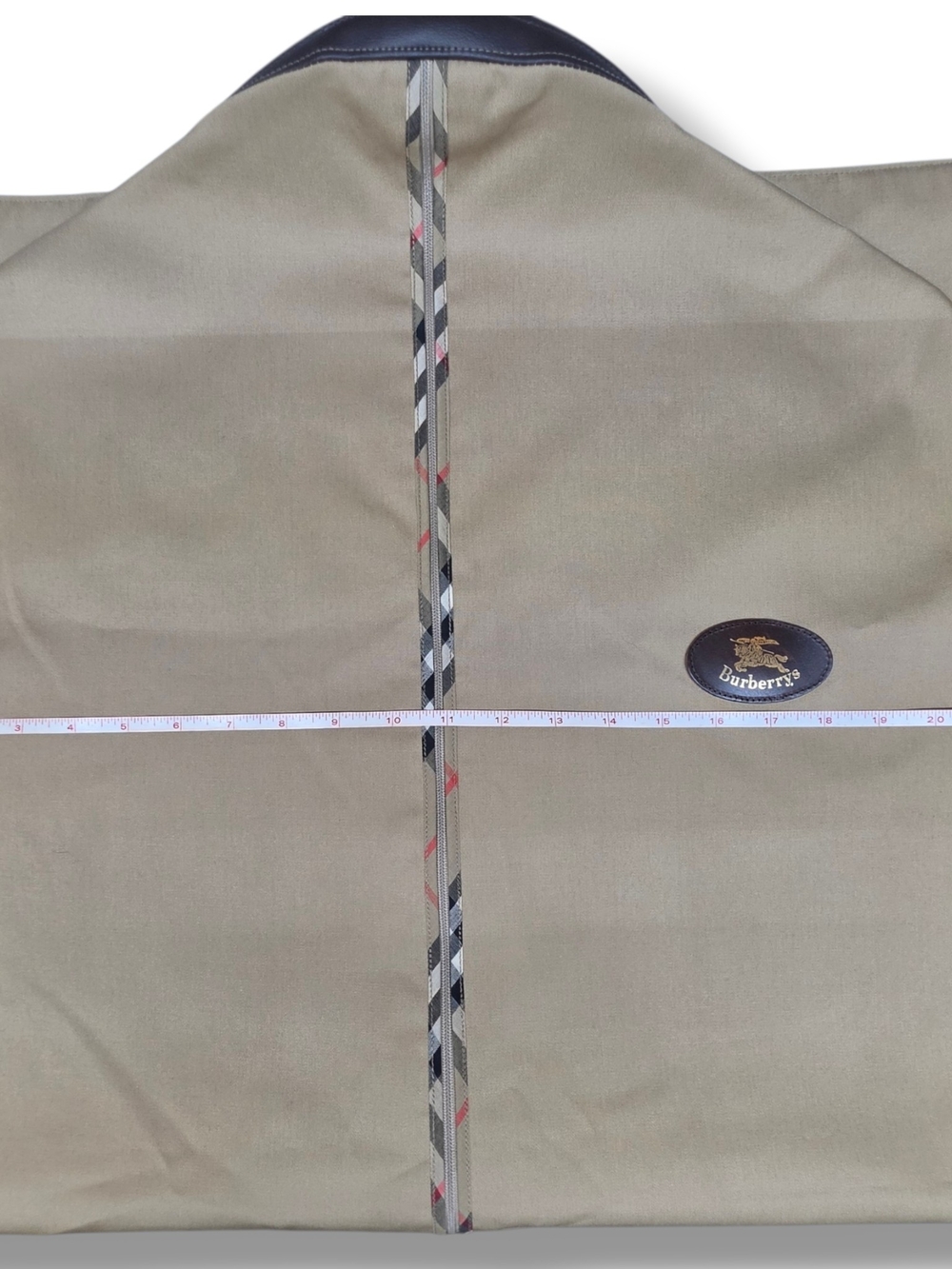 Burberry Beige Garment Bag with Signature Check Trim - Picture 5 of 8